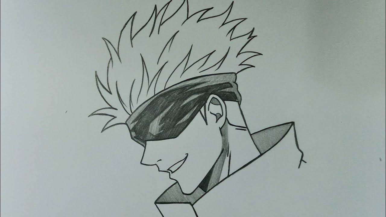 Cara Menggambar Gojo Satoru Mudah | Menggambar Gojo Step-by-syep | Menggambar Anime Untuk Pemula