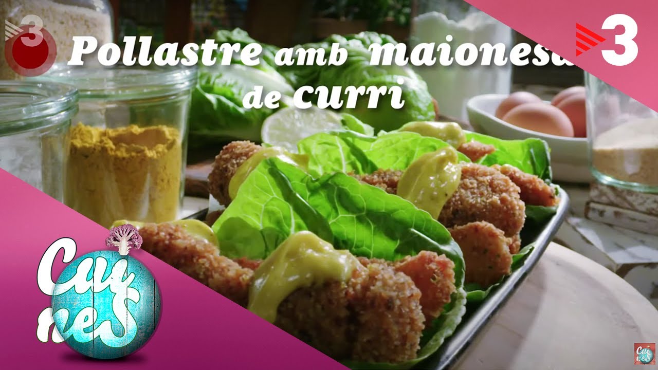 Pollastre amb maionesa de curri i cremós de gerds - Cuines