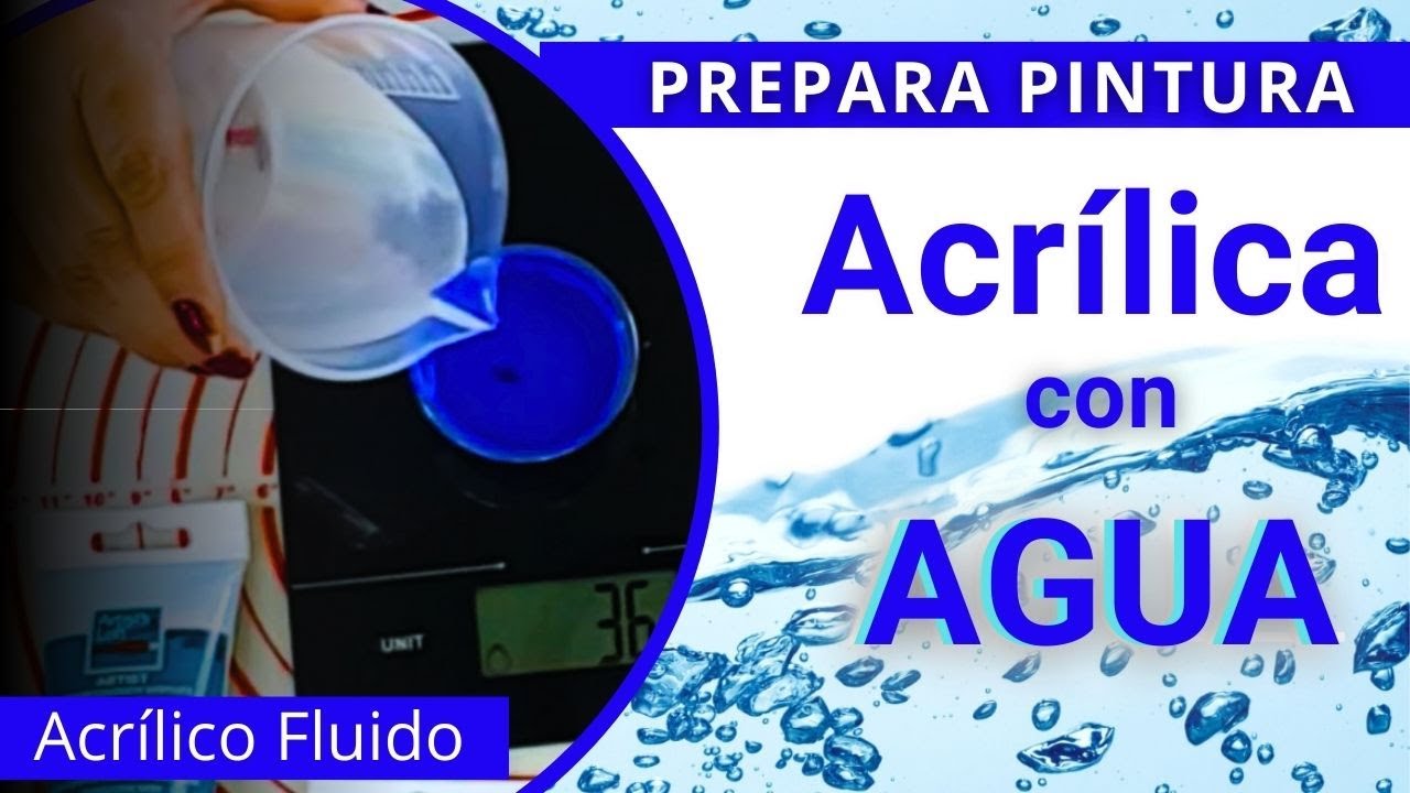Pouring con AGUA  🌊 Descubre como preparar la pintura ACRÍLICA 💧Vertido de Acrílico Arte fluido