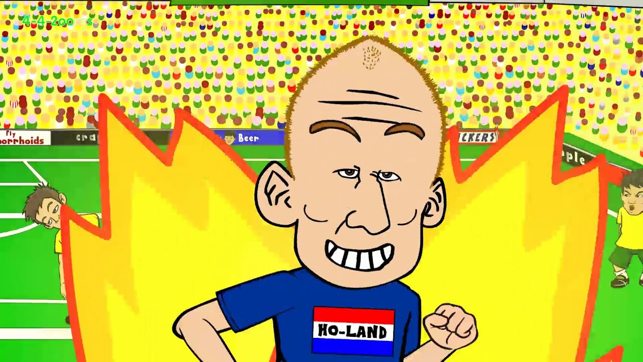 🇧🇷AUSTRALIA vs HOLLAND 2-3🇧🇷 by 442oons (World Cup 2014 Cartoon Robben Goal 18.6.14)