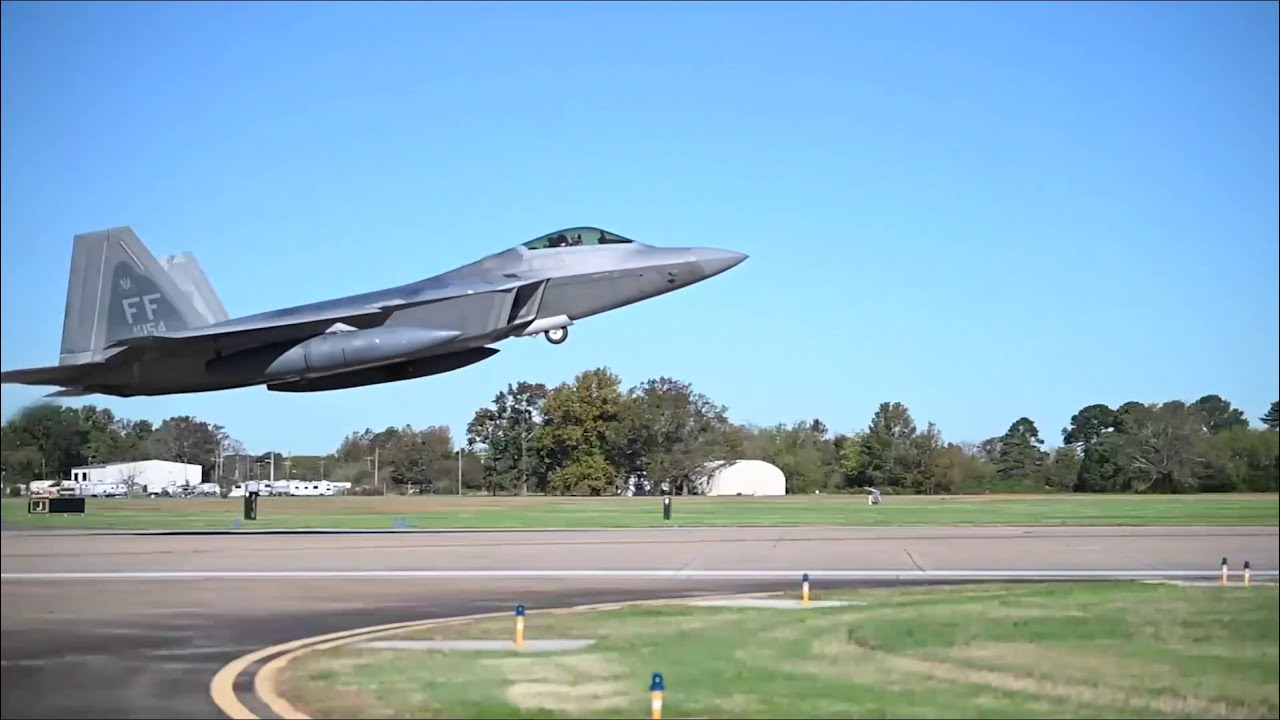 F-22 Take Offs - Joint Base Langley Eustis