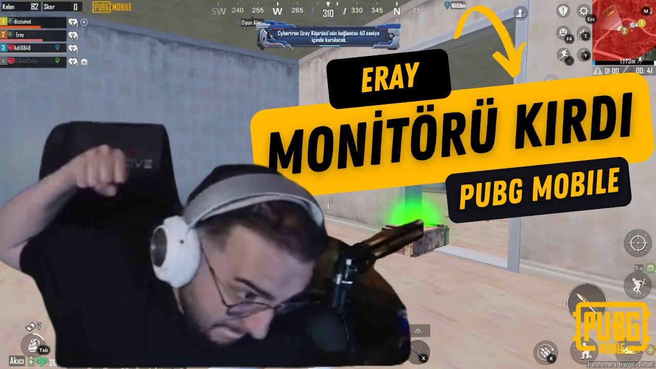 ERAY - PUBG MOBİLE'DE &Ccedil;ILGINA D&Ouml;ND&Uuml;! MONİT&Ouml;R&Uuml; KIRDI!