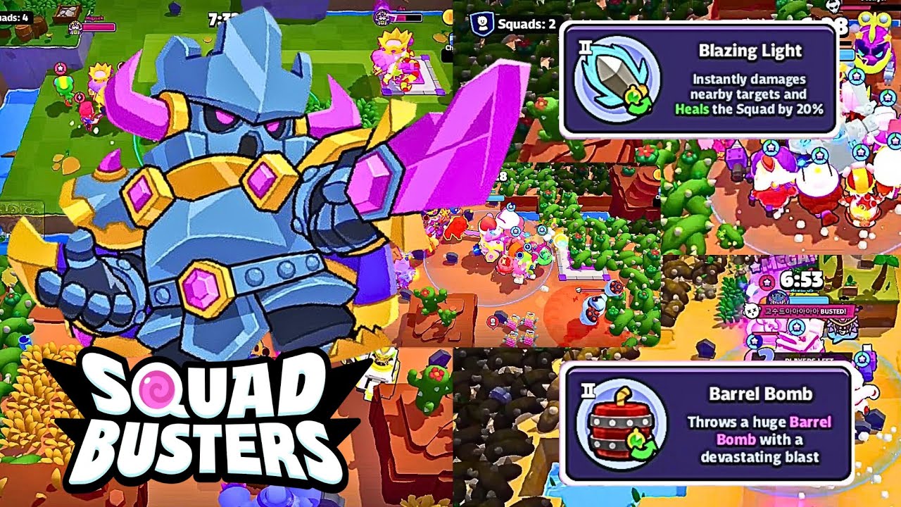Blazing Light And Barrel Bomb P.E.K.K.A Showdown Gameplay ‼️ Squad Busters