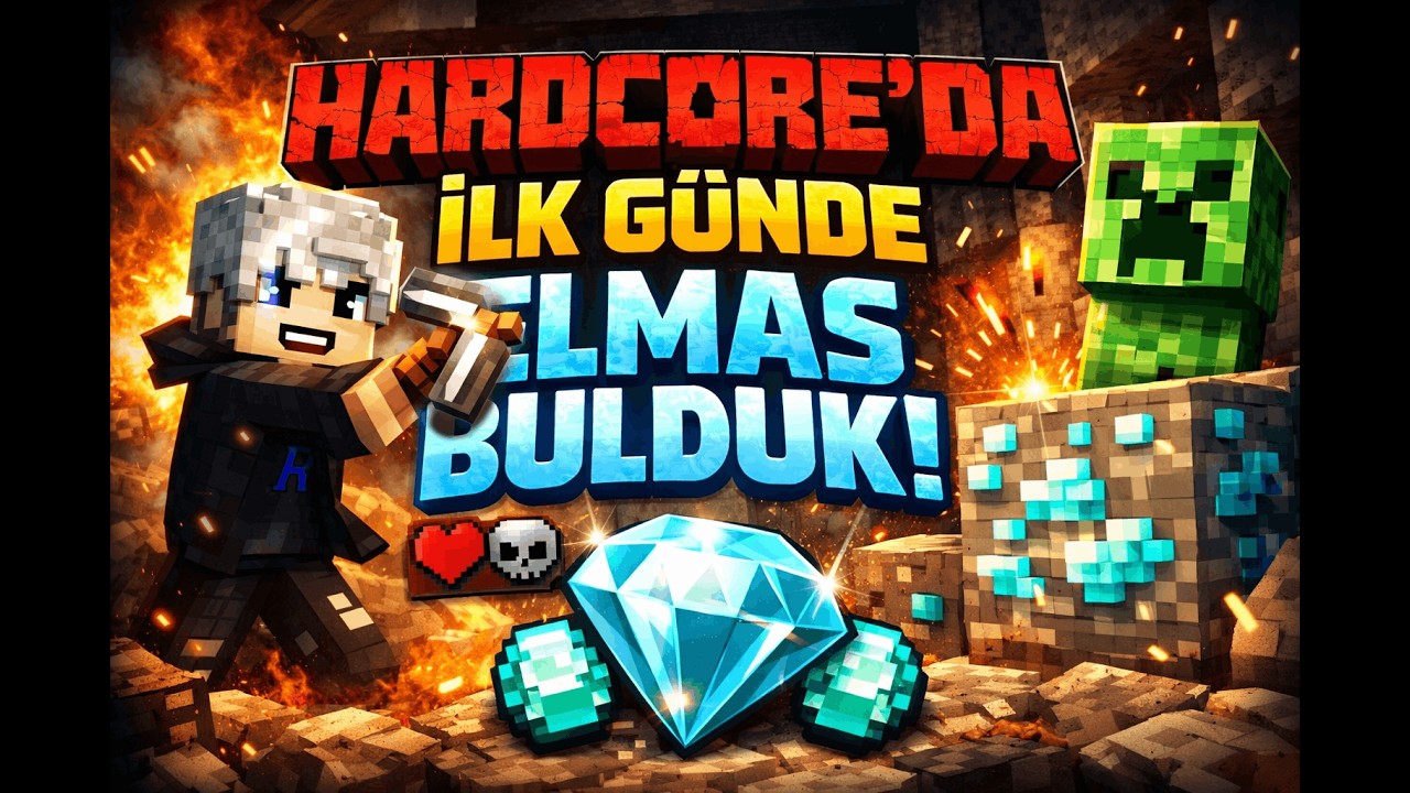Hardcore’da İlk Günde Elmas Bulduk! - Minecraft Hardcore#2