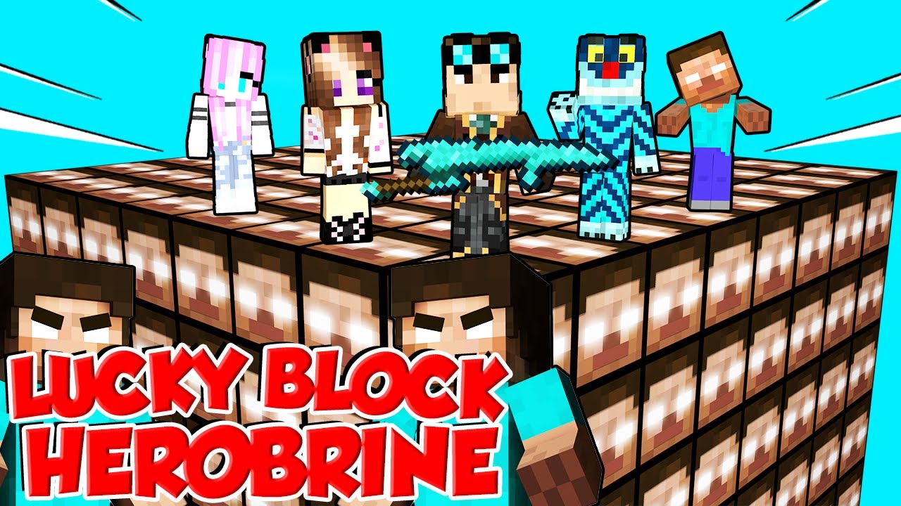 LUCKY BLOCK GIGANTI DI HEROBRINE SU MINECRAFT!!!