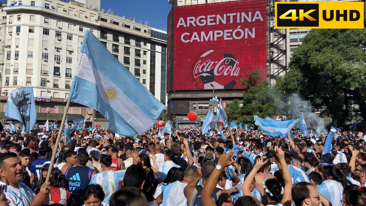 Argentina Campeón del Mundo - Buenos Aires - walking tour [4K UHD] 2022