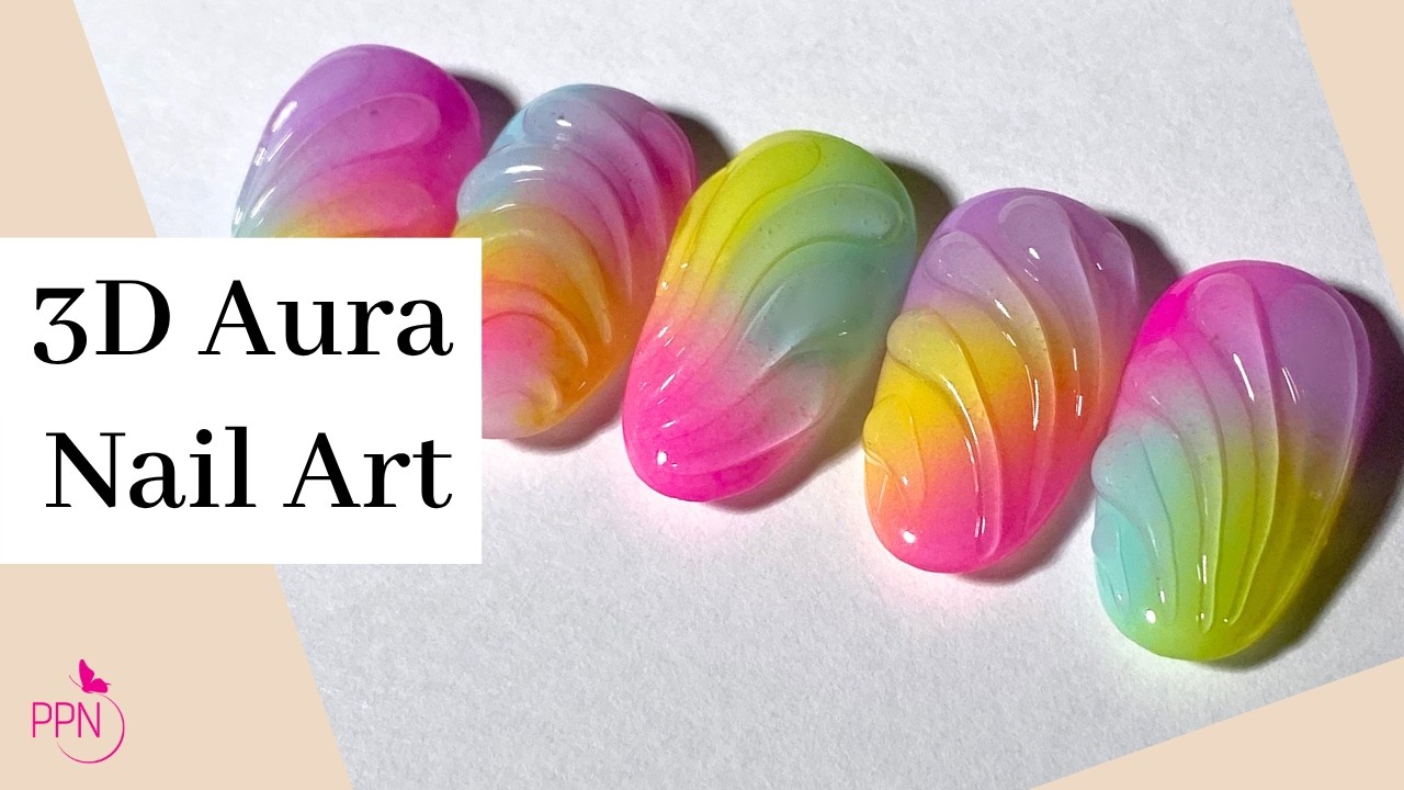 3D Aura Nail Art | Japanese Gel Art