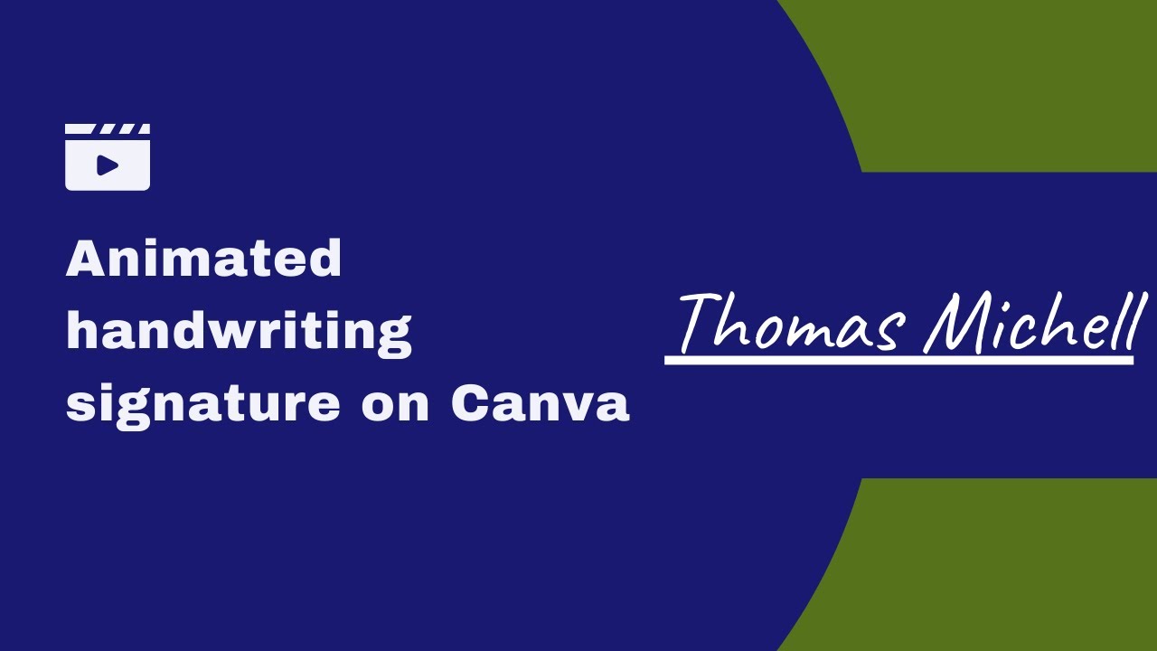 How to create an animated handwriting signature on Canva
