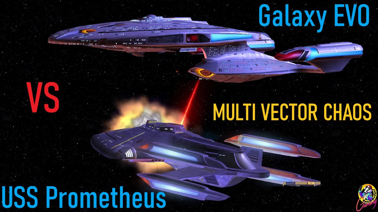 Galaxy EVO VS USS Prometheus - Hilarity Ensues - Star Trek Starship Battles - Bridge Commander