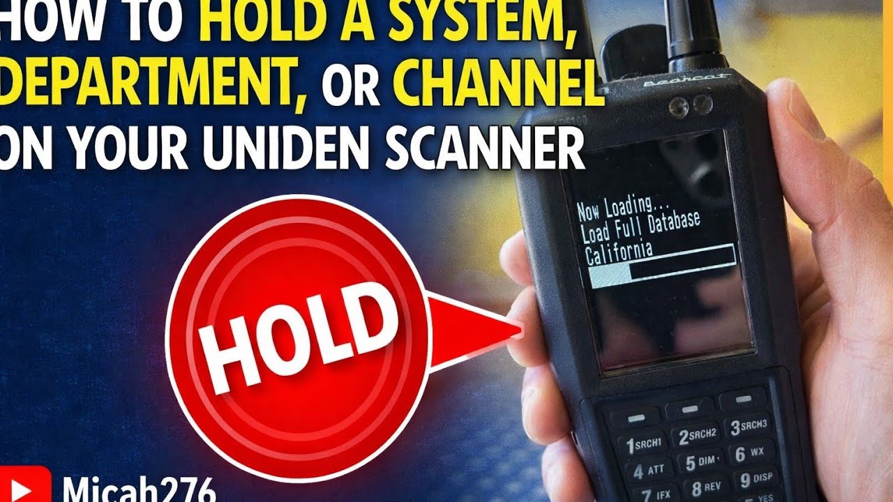 How to hold Systems, Departments, and Channels on your Uniden Scanner! | Micah276