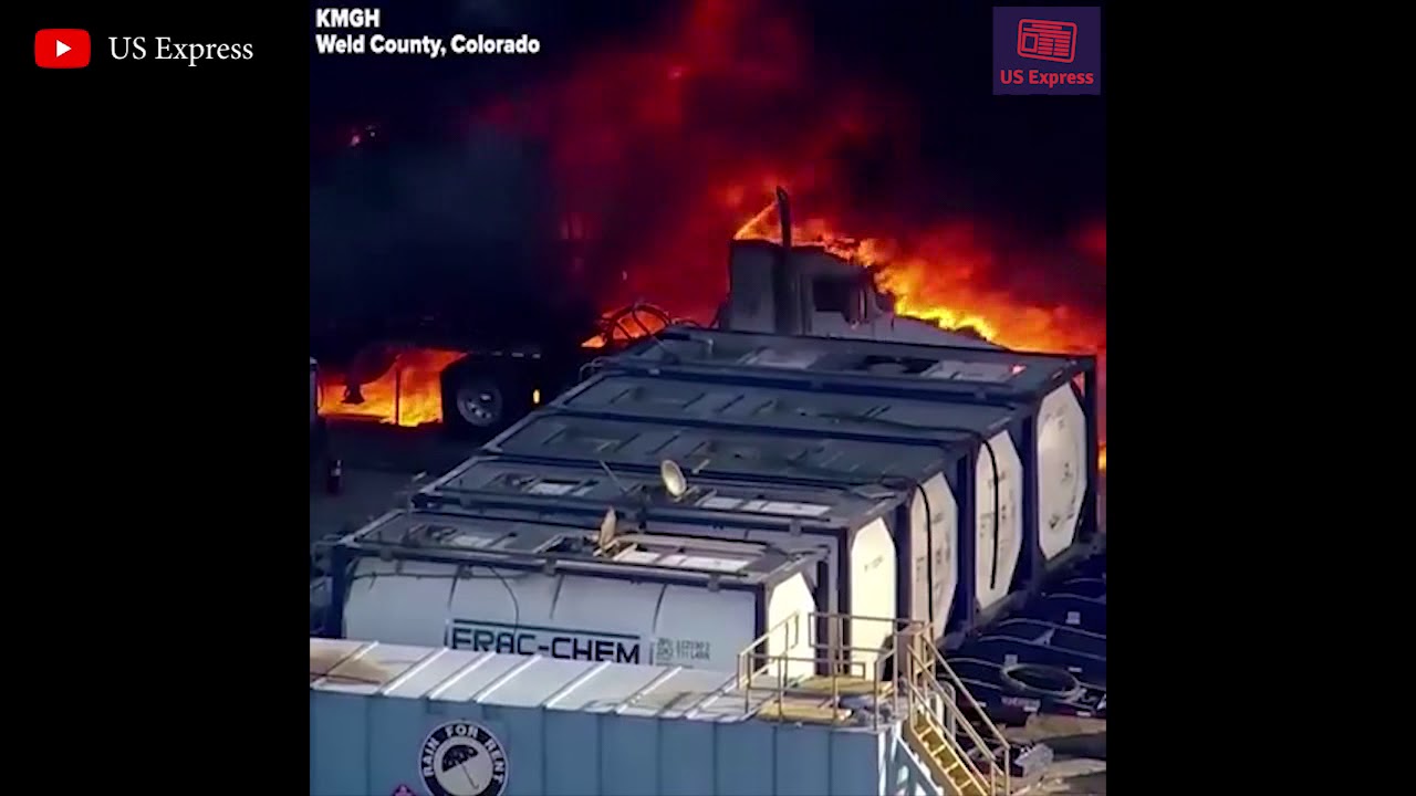 Massive fire erupts at Colorado oil and gas facility