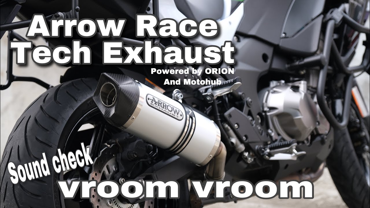 Kawasaki Versys 1000 Arrow Race Tech Exhaust  Sound Check vroom vroom