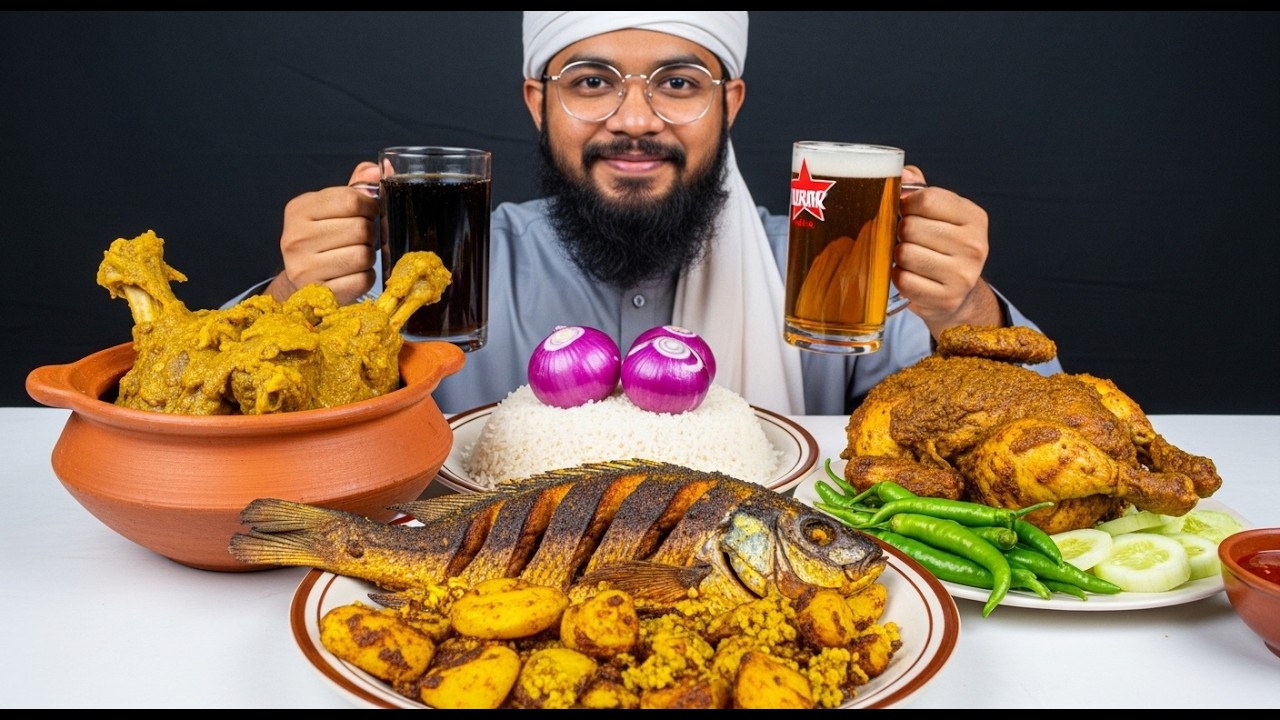 Huge Fish & Mutton Curry Mukbang ASMR🍗🐟