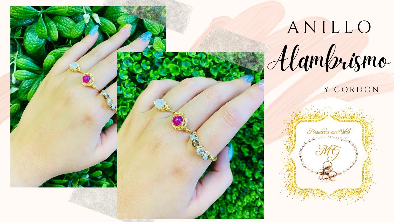 ANILLO EN ALAMBRISMO 💍| Como Hacer ANILLO BISUTERIA EN ALAMBRISMO 🌟!