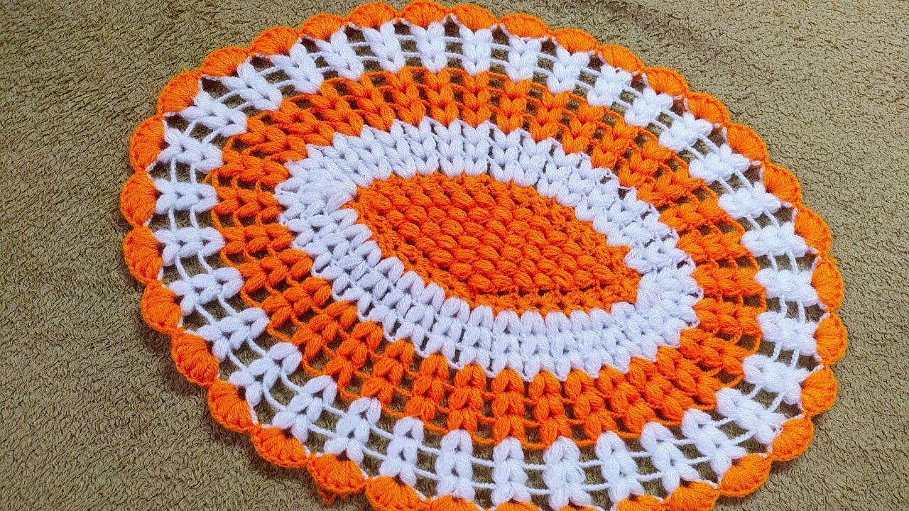 Crochet Oval Shape Thalposh/Doily