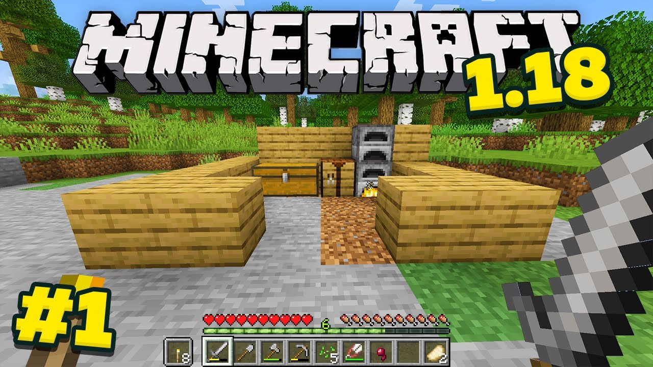 Майнкрафт 1.18 Выживание без модов! Моя первая база в minecraft #1