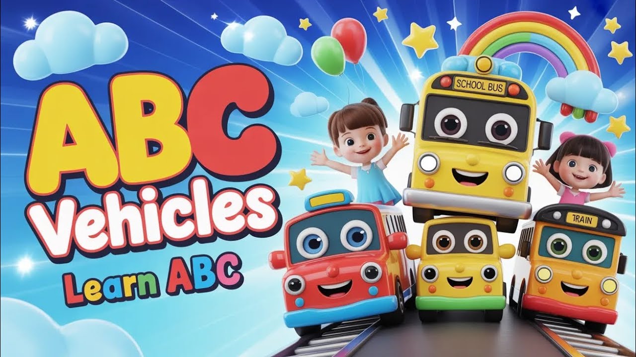 ABC Phonics with Vehicles 🚑 | Learn A to Z Alphabet for Kids | Rutba Rhythm