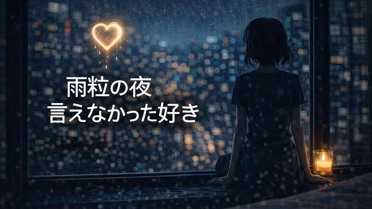 雨粒の夜に、言えなかった好き #切ない歌 #歌詞動画 #寝落ち音楽 #恋愛 #balladsongs #japaneseballad 