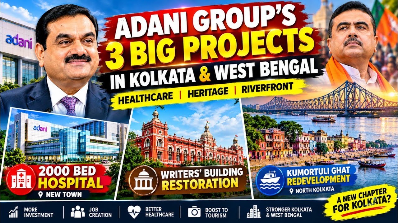 Adani Groups 4 Big Projects plan For Kolkata || Explained || Debdut YouTube 