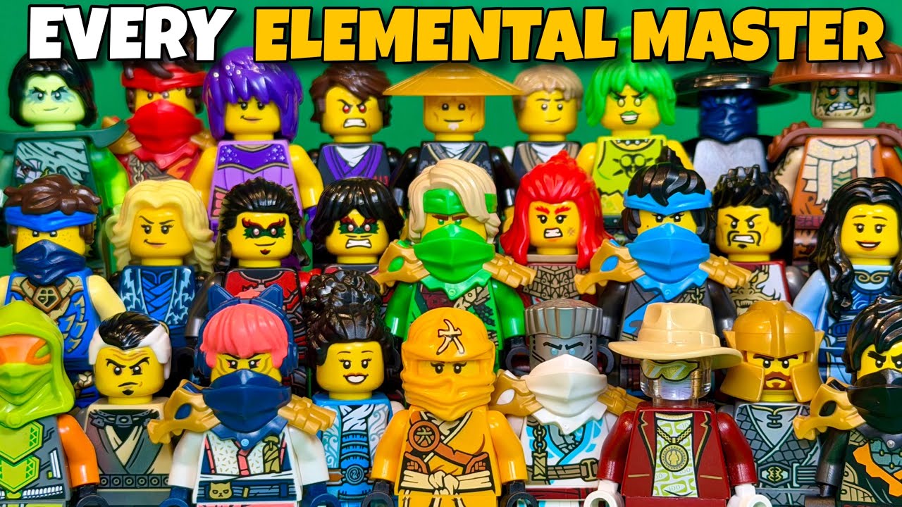 Все минифигурки Мастеров Стихий из LEGO Ninjago! (2011-2026)