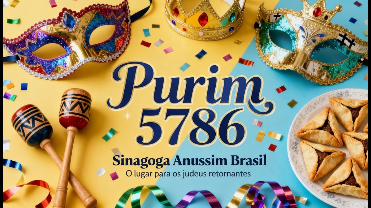 🔴  Oração da noite | Arvit de Purim na Sinagoga Anussim Brasil