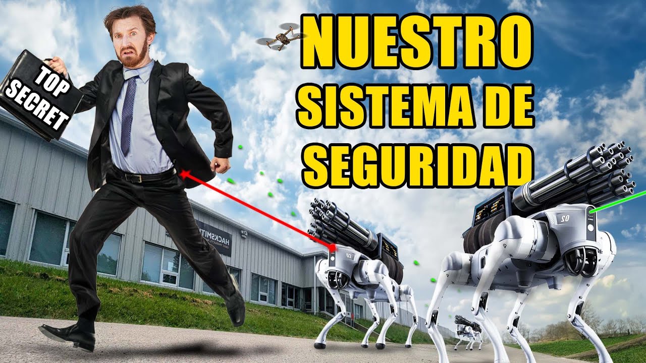 Nuestro sistema de seguridad autónomo incluye drones y hasta un perro robot que dispara 😱