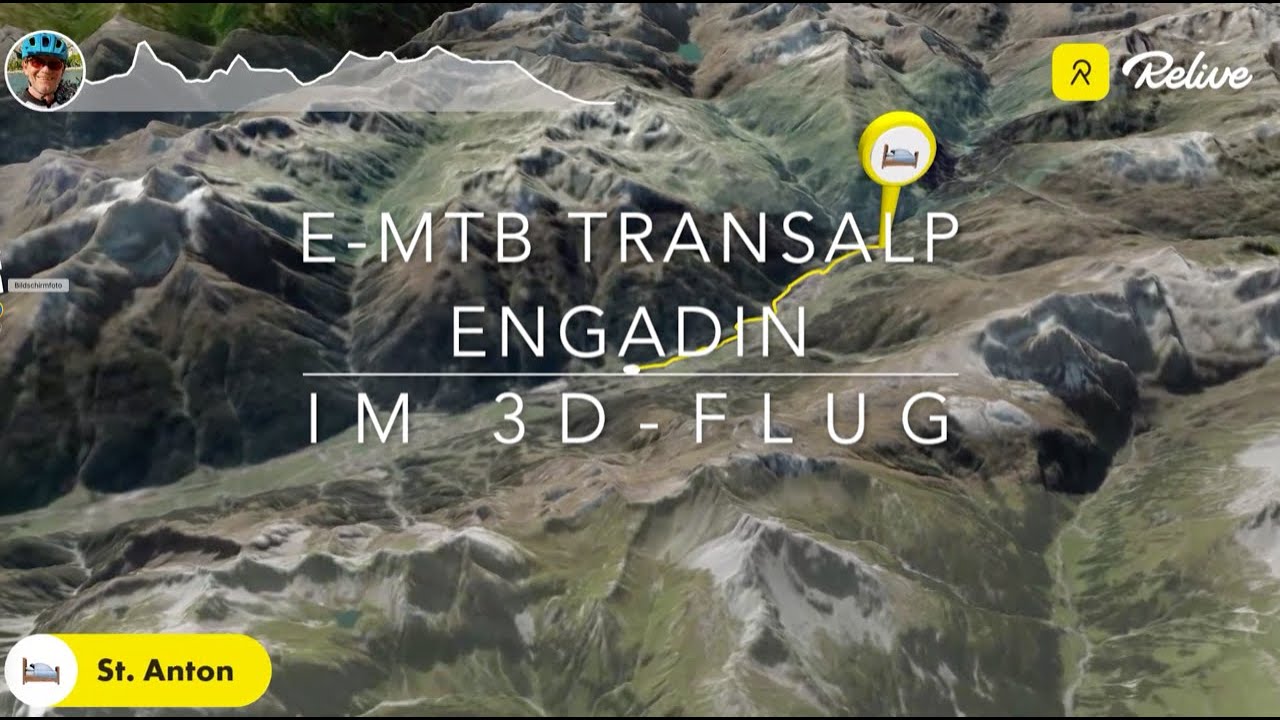 E-MTB-Transalp Engadin 3D