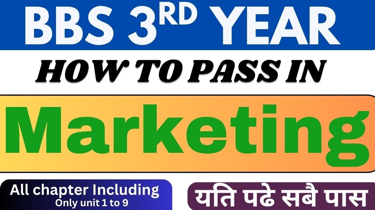 How to pass in Marketing? || BBS 3rd Year || exam crack ✅ English and Nepali medium