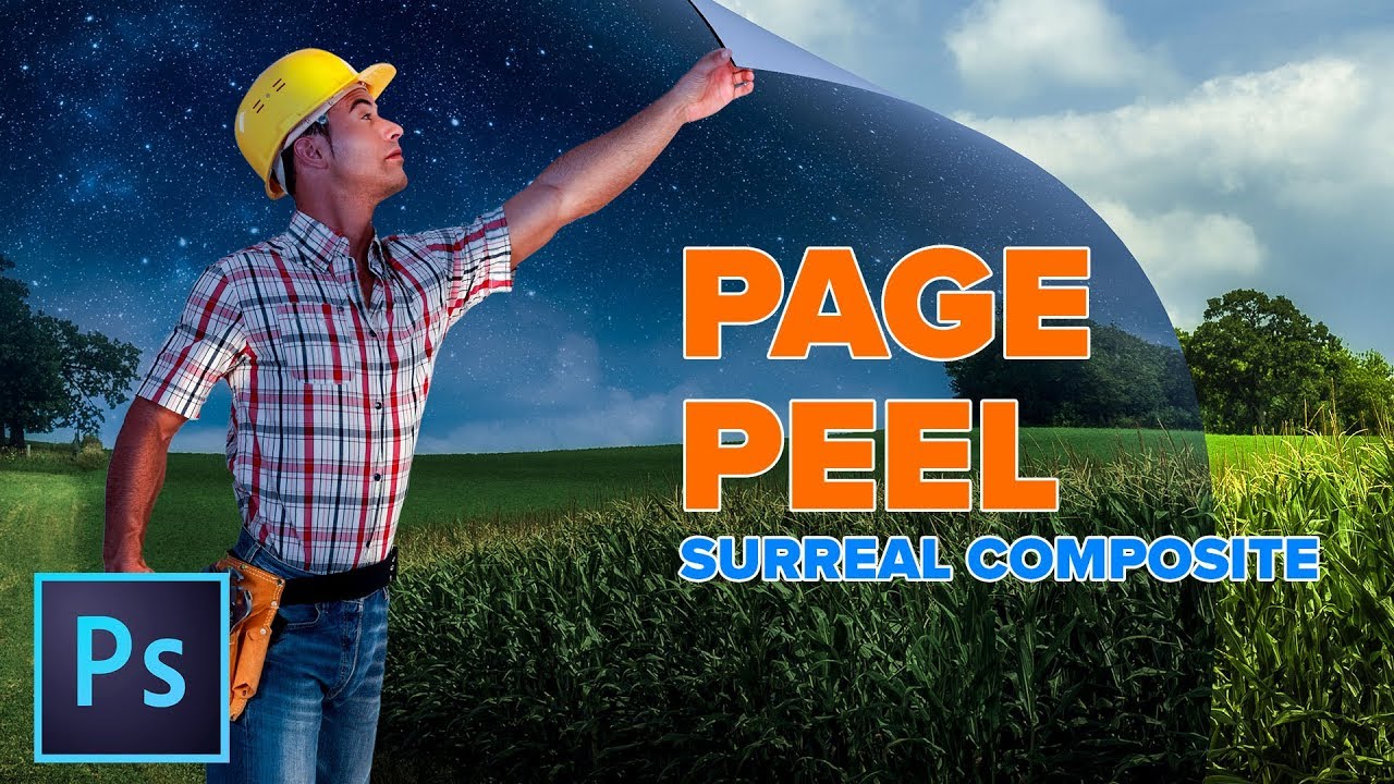 ENHANCED Page Curl Photoshop tutorial, Surreal composite