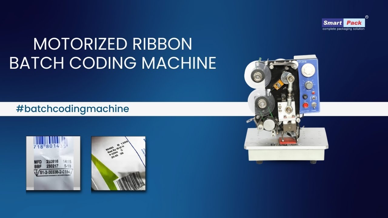 Motorized Ribbon Coding Machine | Ideal for Food, Pharma & Packaging Units