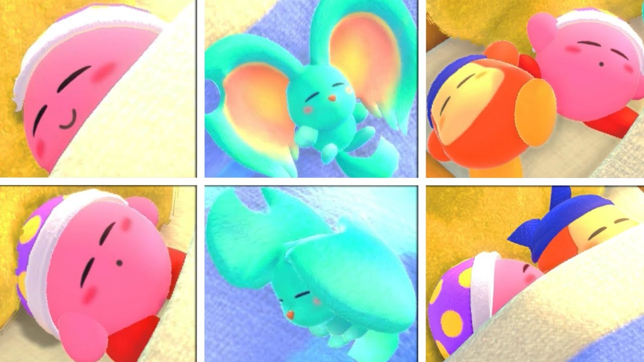 Kirby and the Forgotten Land - All Sleeping Animations