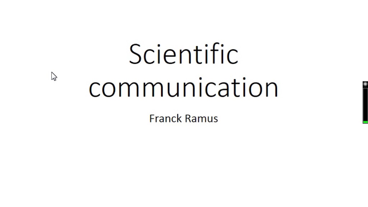 Communication scientifique - Franck Ramus - Cogmaster