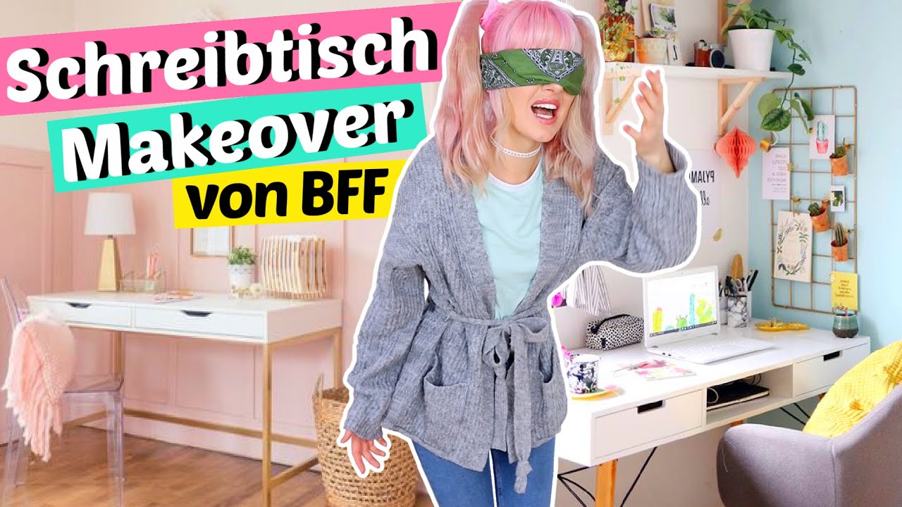 BFF renoviert HEIMLICH mein Büro 💥 Schreibtisch Makeover| ViktoriaSarina