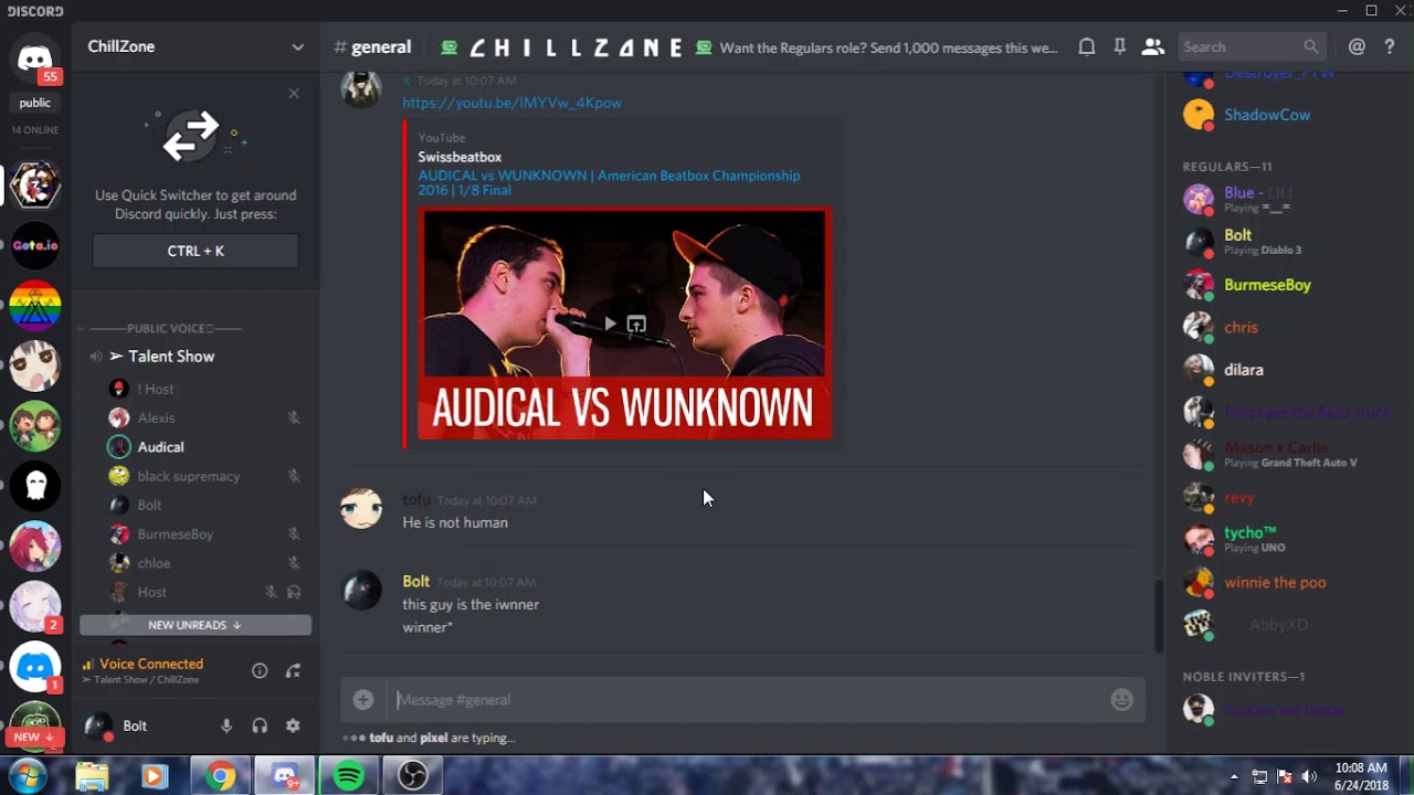 WORLD CHAMPION BEATBOXER ON DISCORD?! (Chillzone Talent Contest)