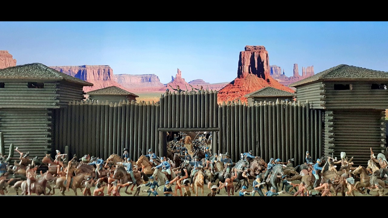 WILD WEST FORT DIORAMA 1:72 SCALE