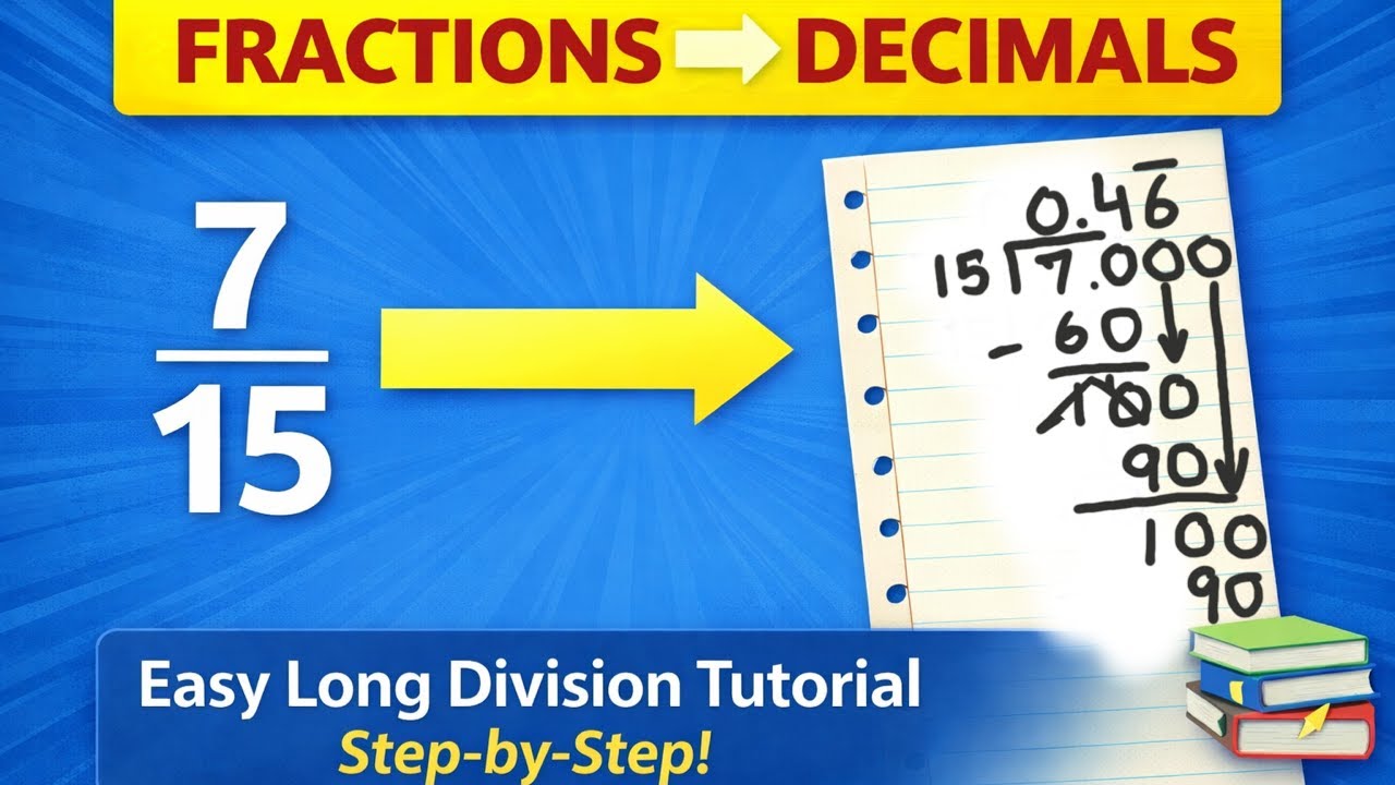 How to Convert Fractions to Decimals (Step-by-Step Long Division Tutorial)