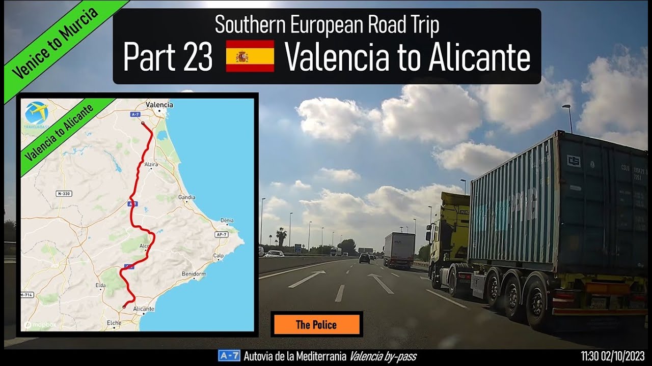 ♪ Valencia to Alicante, Spain. Part 23 of Southern European Road Trip