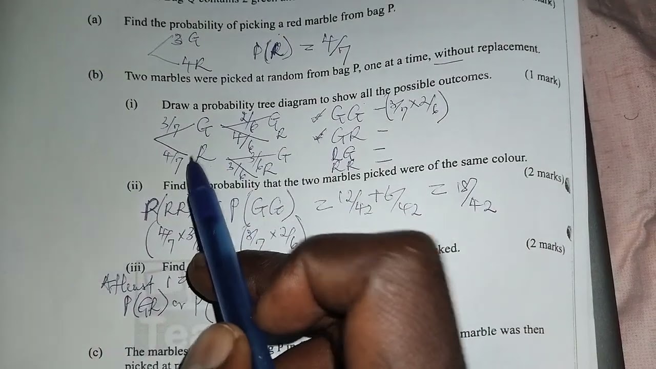 KCSE MATHS - PROBABILITY 10 MKS (@vansikmaths )