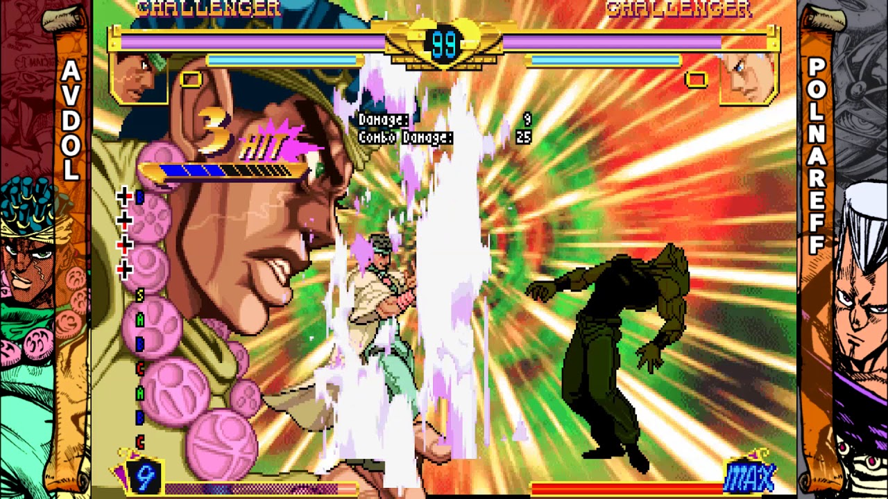 JJBA: HFTF - Avdol Basic Combos