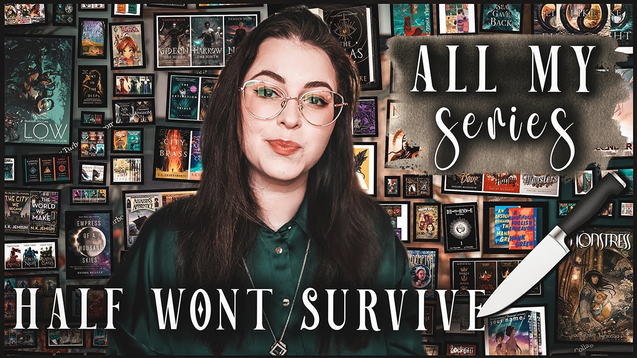 Decluttering my Book Series: every book series I've started & DNFing half of them🔪