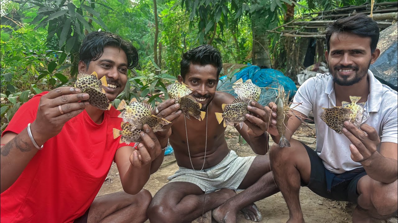 ইলিশ বাপ্পার বাড়ি গিয়ে হাতজাল ও হাত চাপা দিয়ে অনেক মাছ ধরলাম!!!