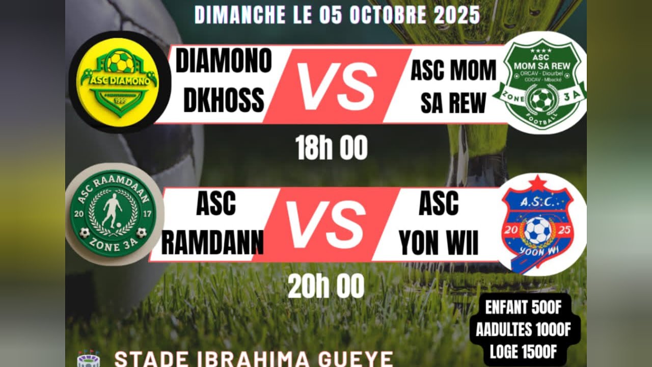 🔴Direct Navétane Mbacké: Mom Sa Reew  VS Diamano Dks/ 1/2 Finale zone 3A