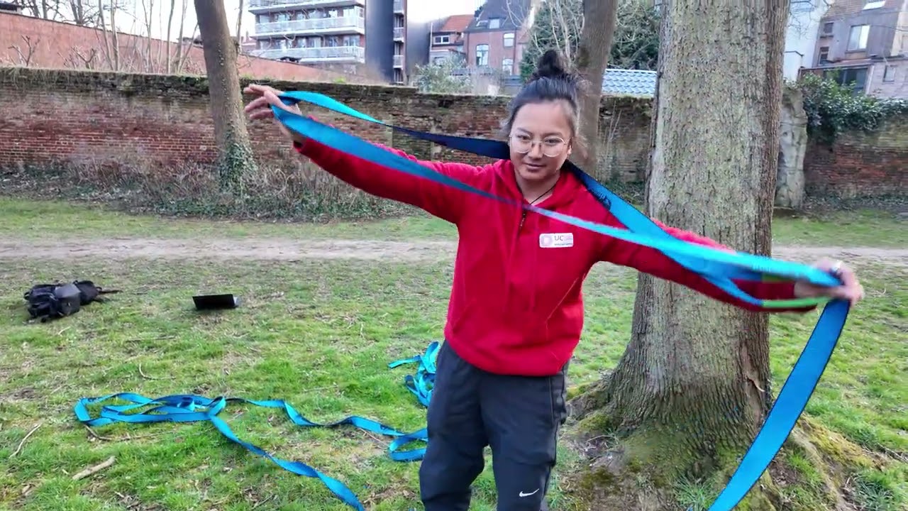 Afbreken van een slackline