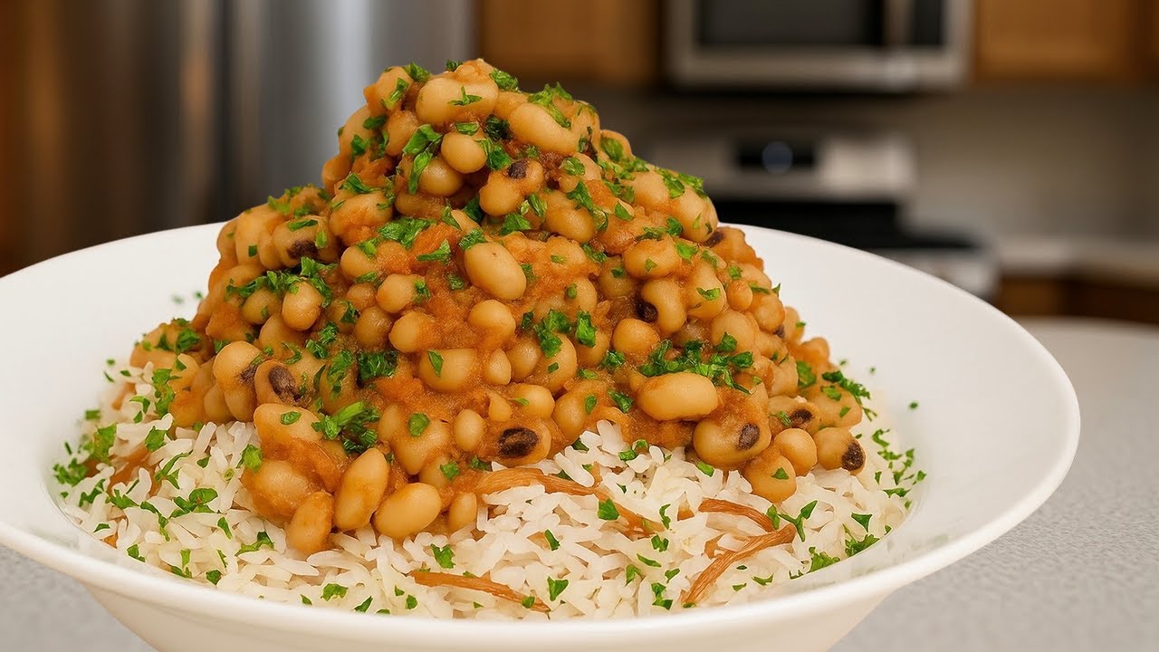 Egyptian Comfort Food: Black-Eyed Beans in Tomato Sauce | Vegan Recipe
