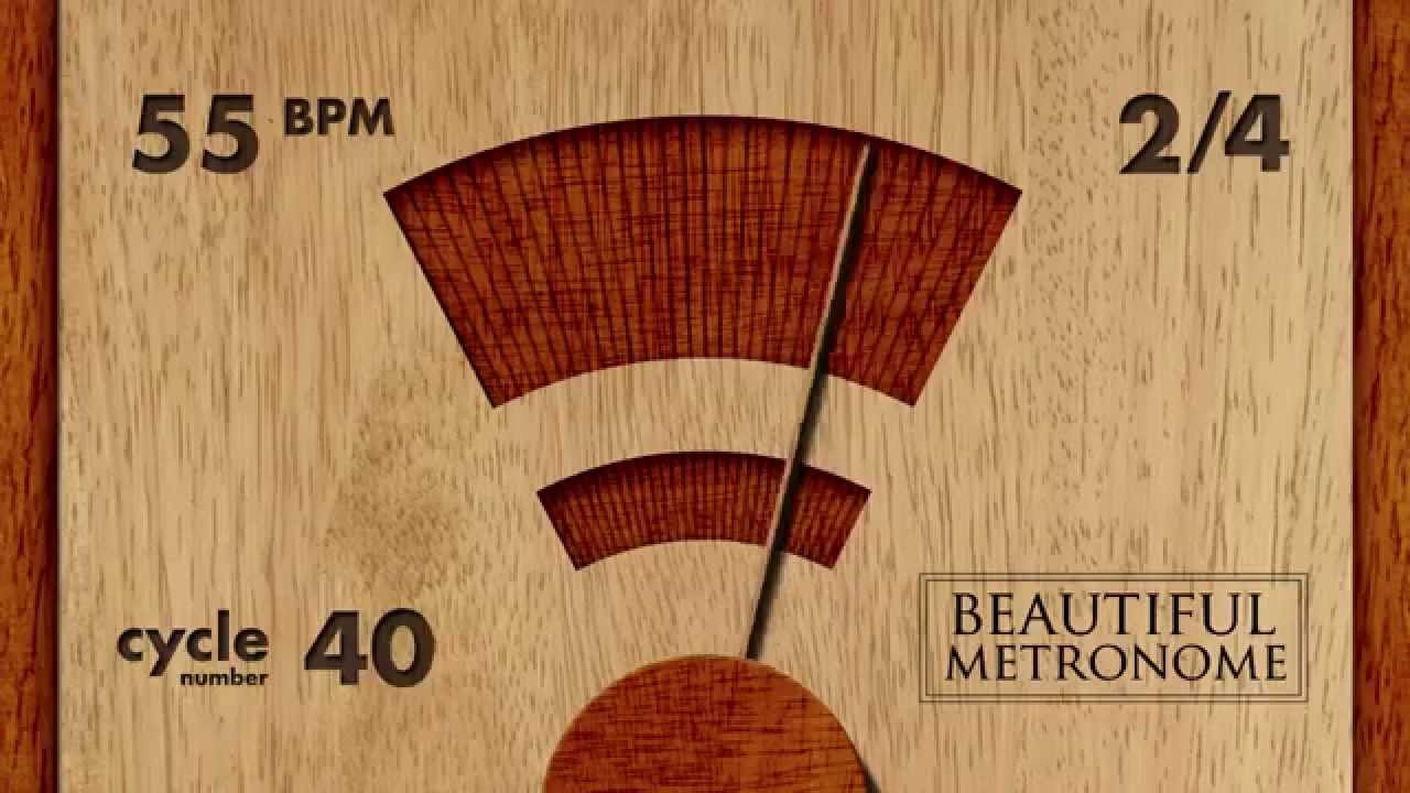 55 BPM 2/4 Wood Metronome HD