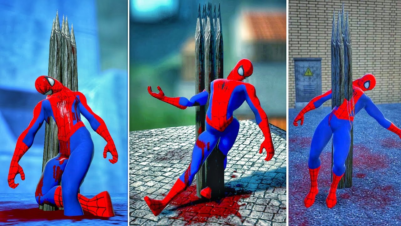 NPC Ragdoll Physics - SpiderMan Epic Falling & Brutal Kills Compilation