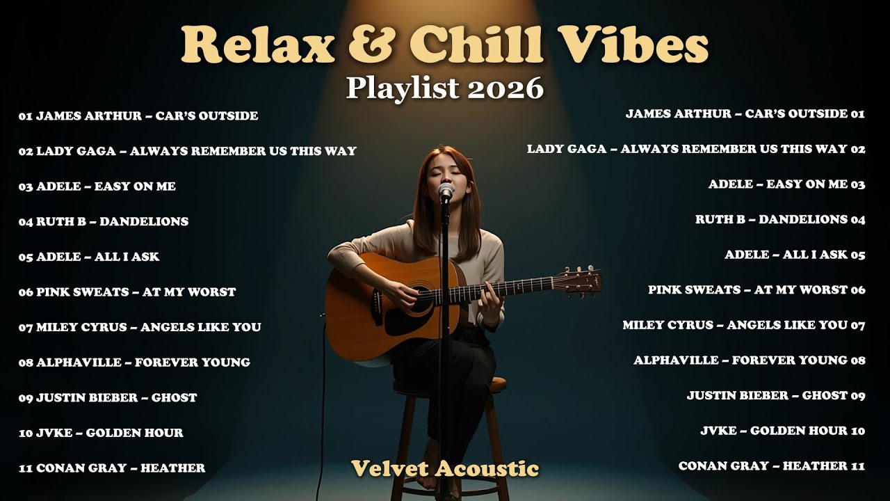 Top English Love Acoustic Songs 2026 🎧💗 | Chill & Relaxing Playlist ~ Car’s Outside
