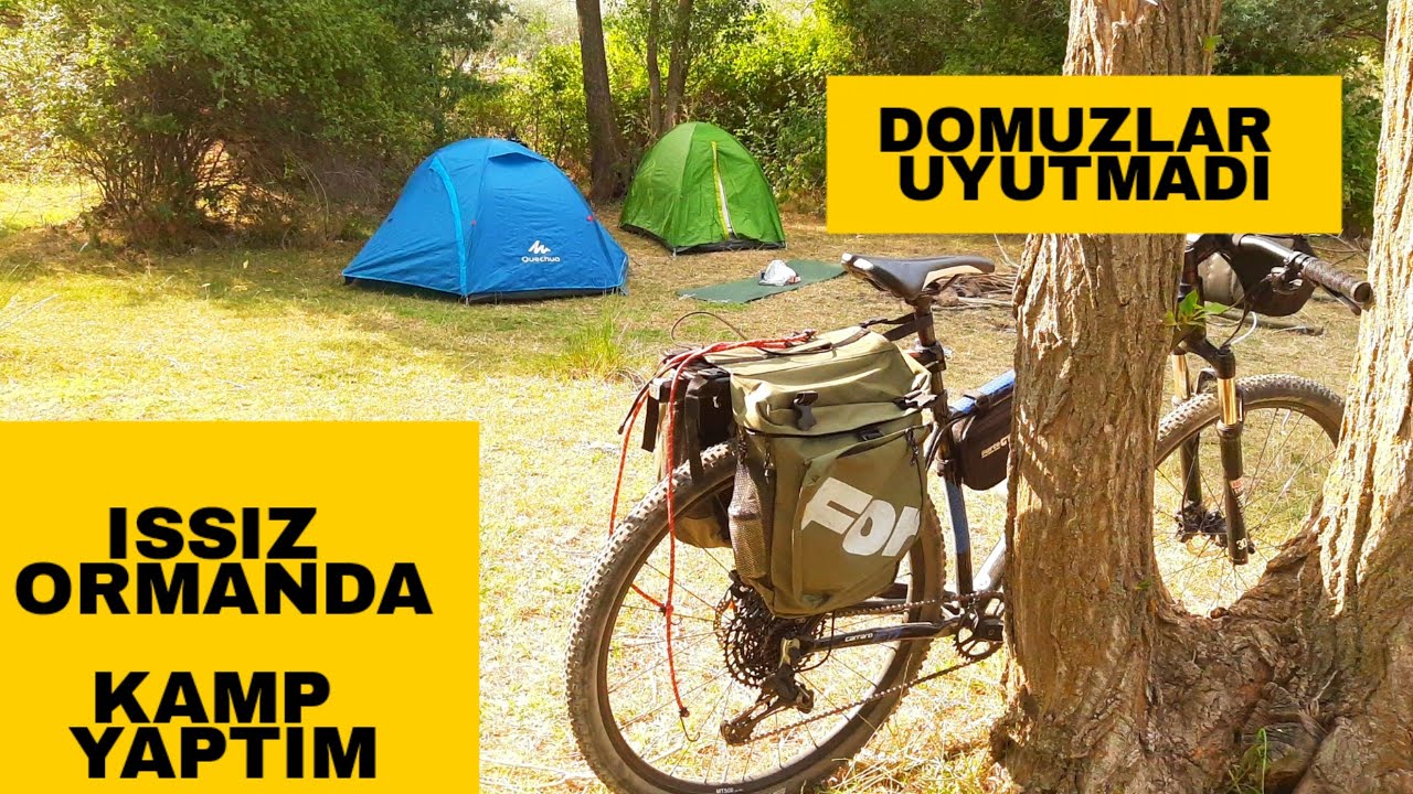 Dağ Bisikletiyle Kamplı Tur | Issız Ormanda Kamp Yaptım | Gece Kampımıza Hayvanlar Geldi | Bölüm 1