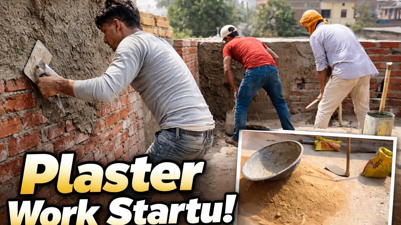 Finally Plaster Started on Our House 🏠 | Construction Update