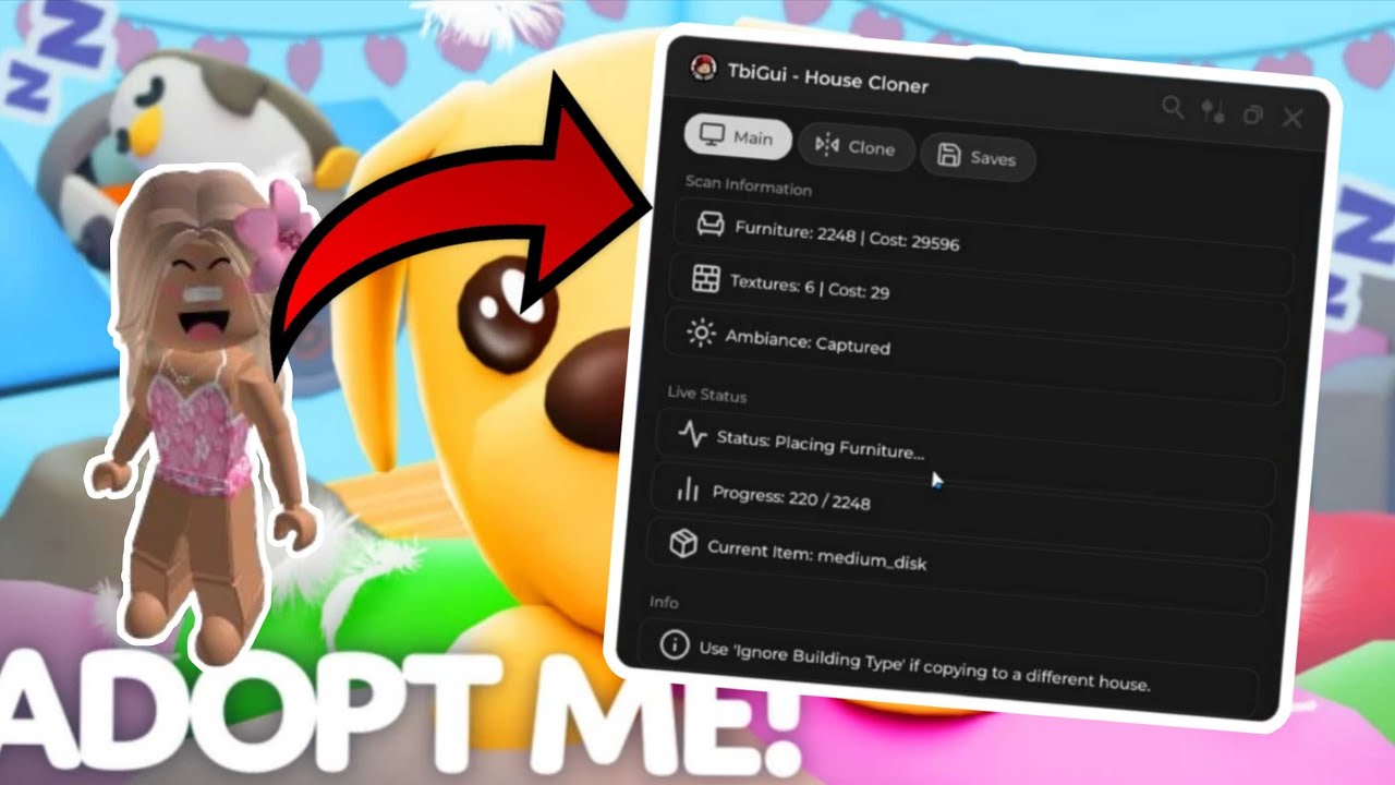 Roblox adopt me house cloner script | clone any house | free / pastebin #roblox #adoptme #script